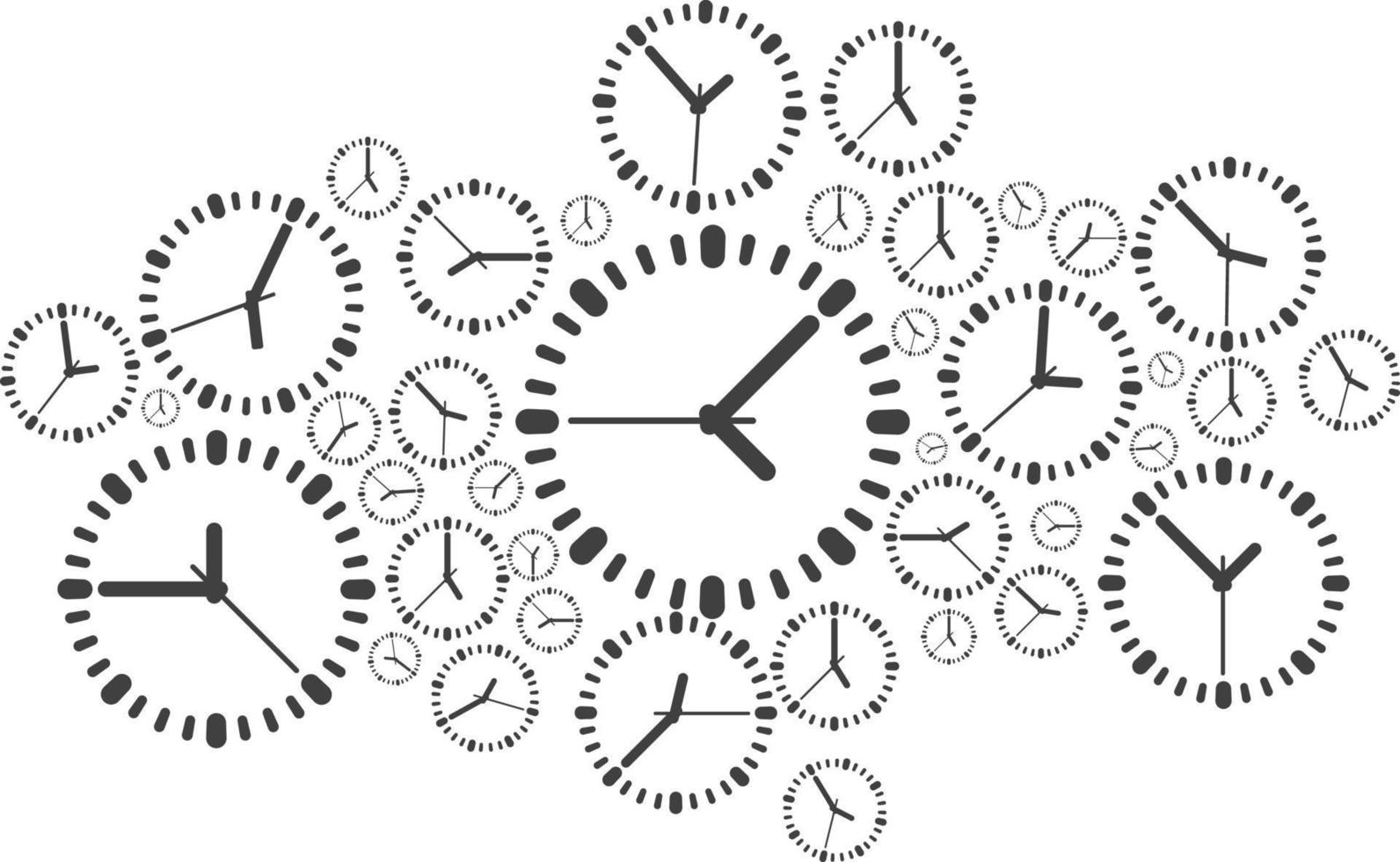 Time clock vector illustration design