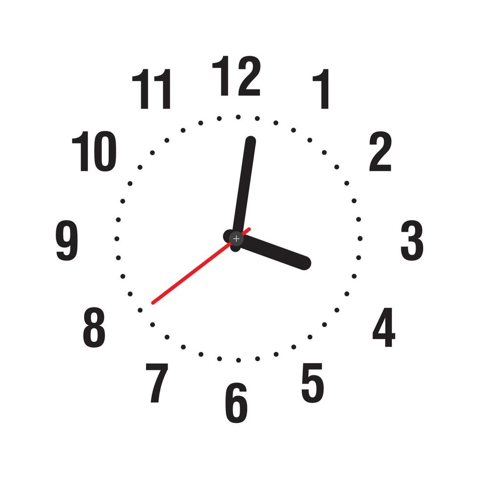 Time clock vector illustration design