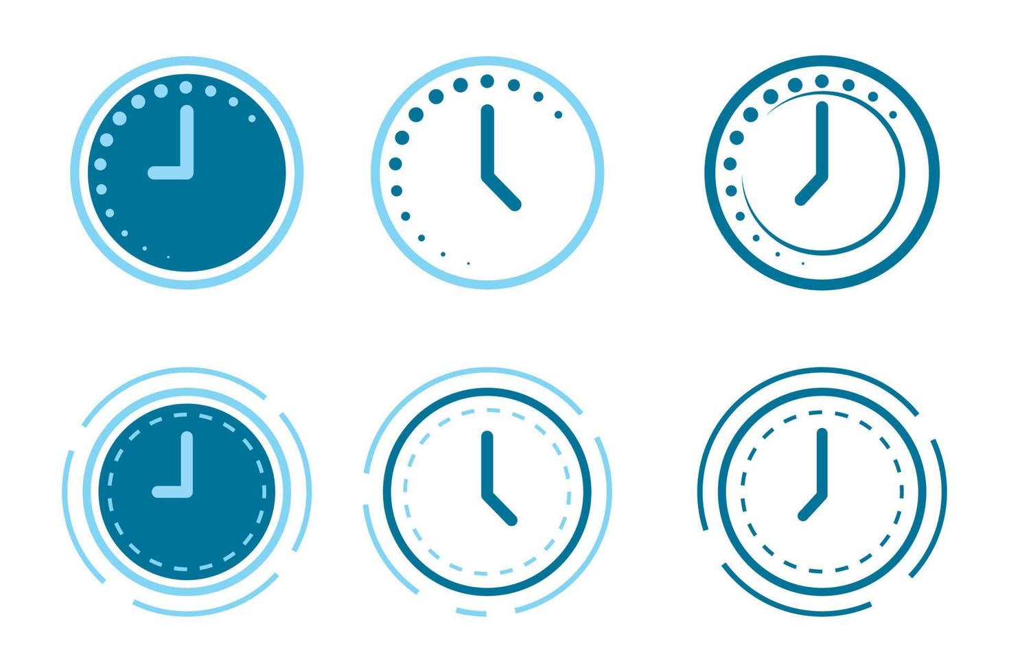 Time clock vector illustration design