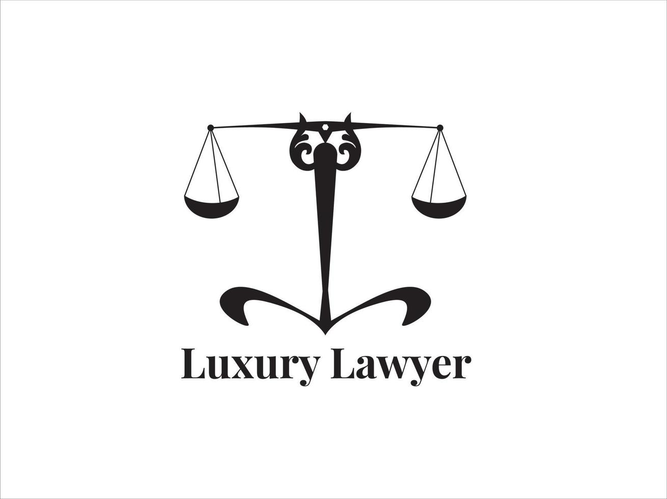 logotipo de abogado de lujo vector