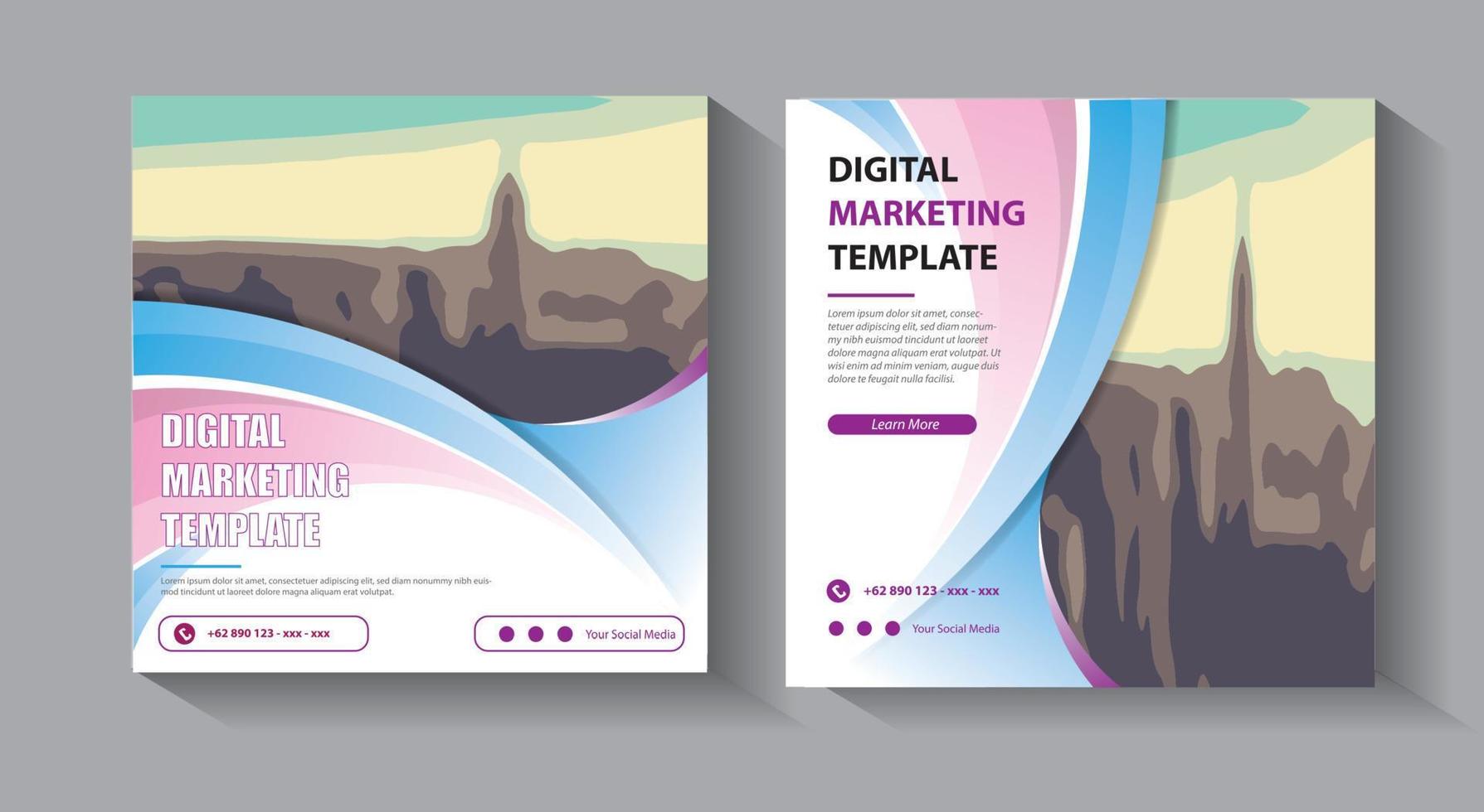 post social media for digital marketing vector