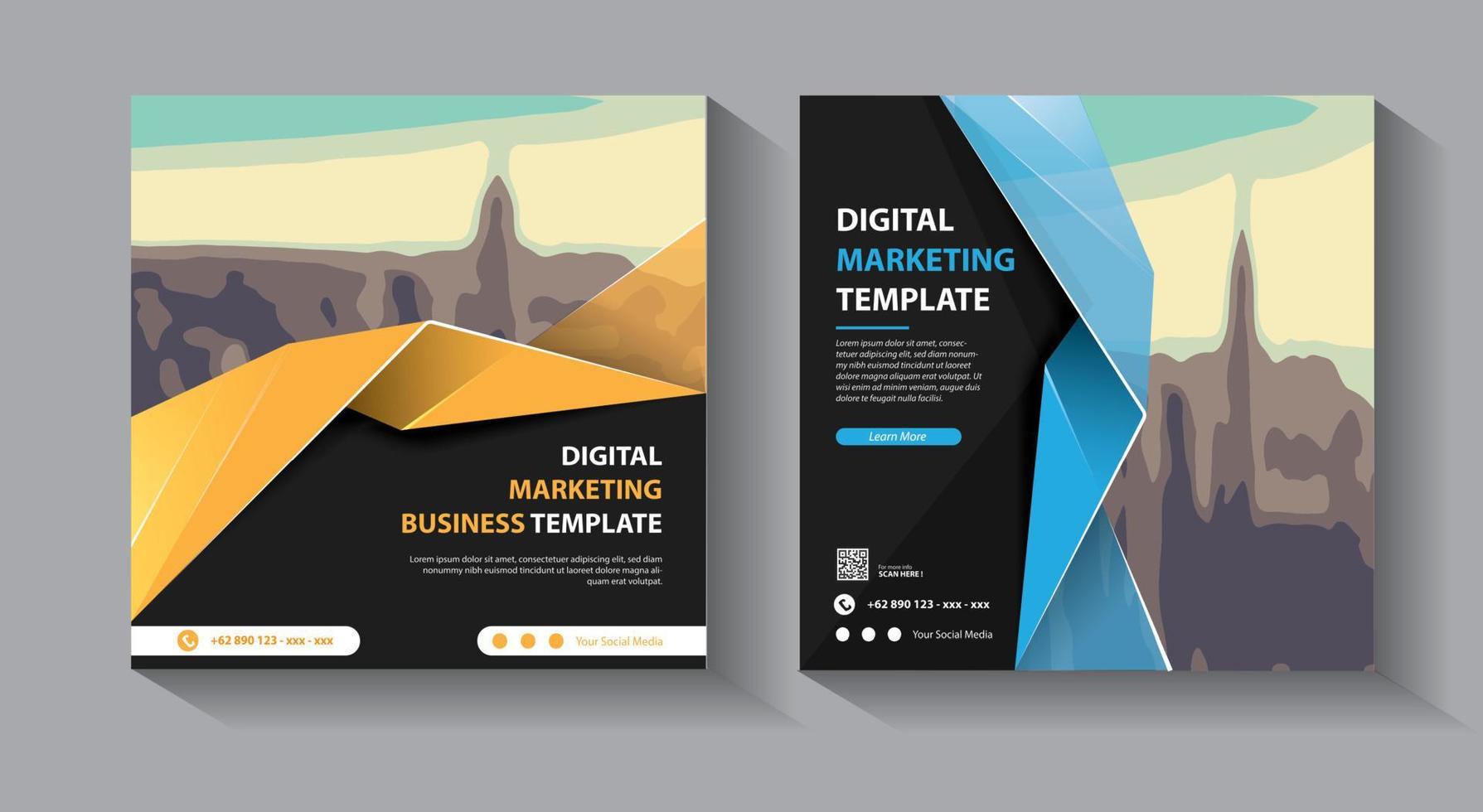 post social media for digital marketing vector