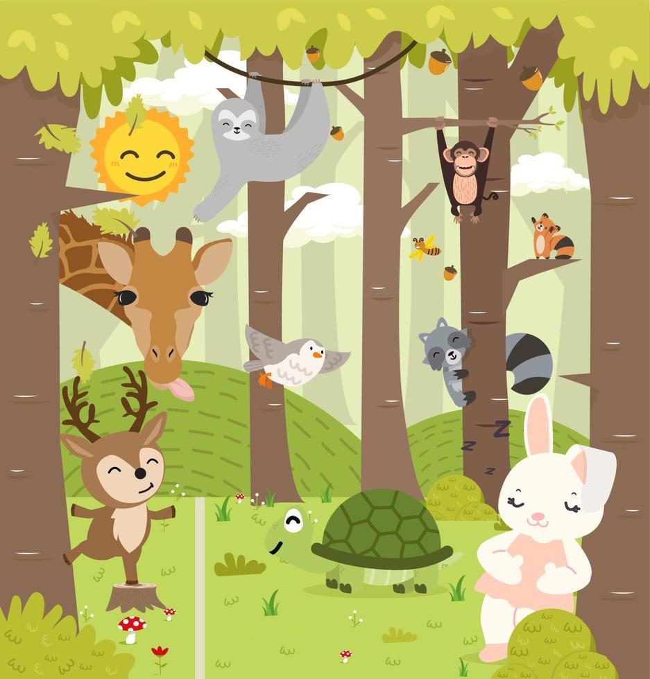 Tortoise and The Hare Vectoral Illustration vector