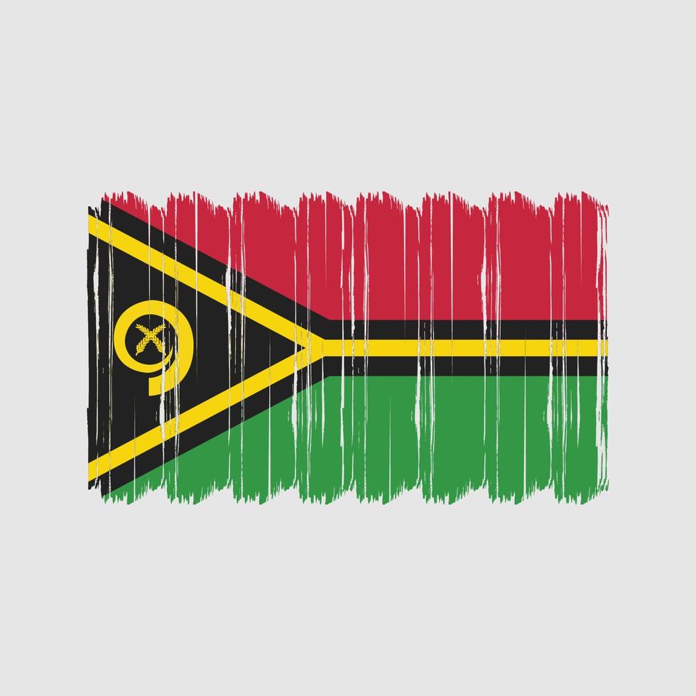 vector de pincel de bandera de vanuatu. diseño de vector de pincel de bandera nacional