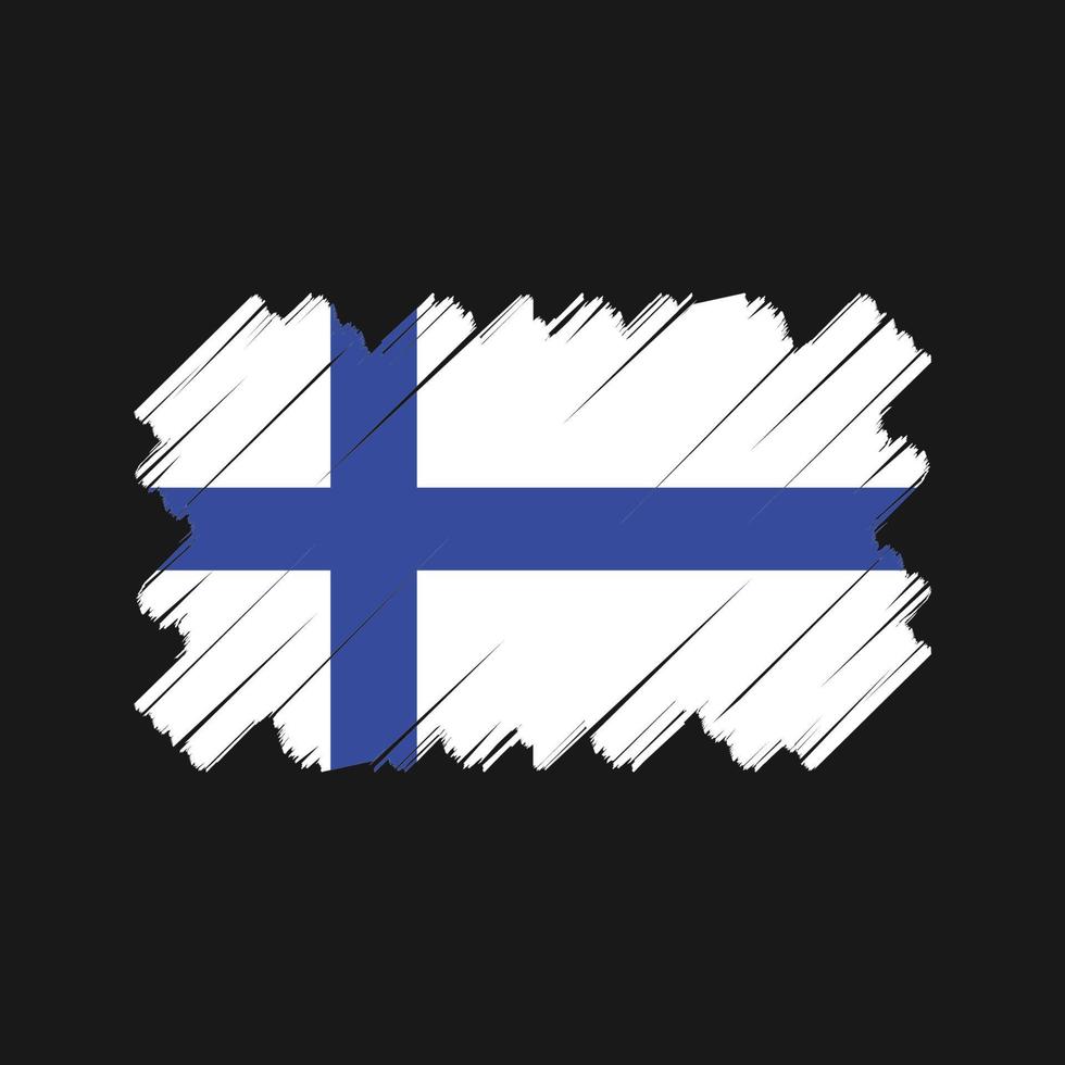 Diseño vectorial de la bandera de Finlandia. bandera nacional vector