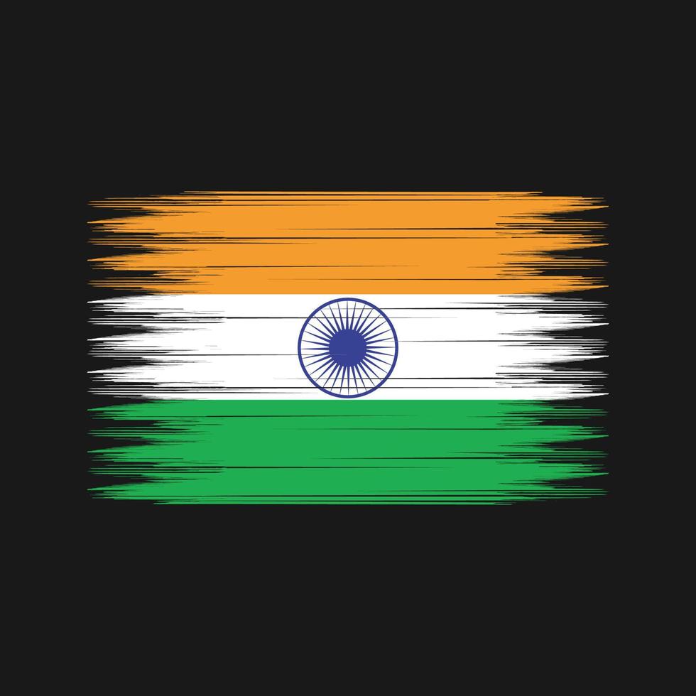 cepillo de la bandera india. bandera nacional vector