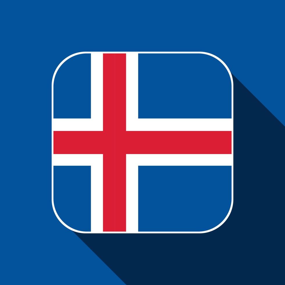 bandera de islandia, colores oficiales. ilustración vectorial vector