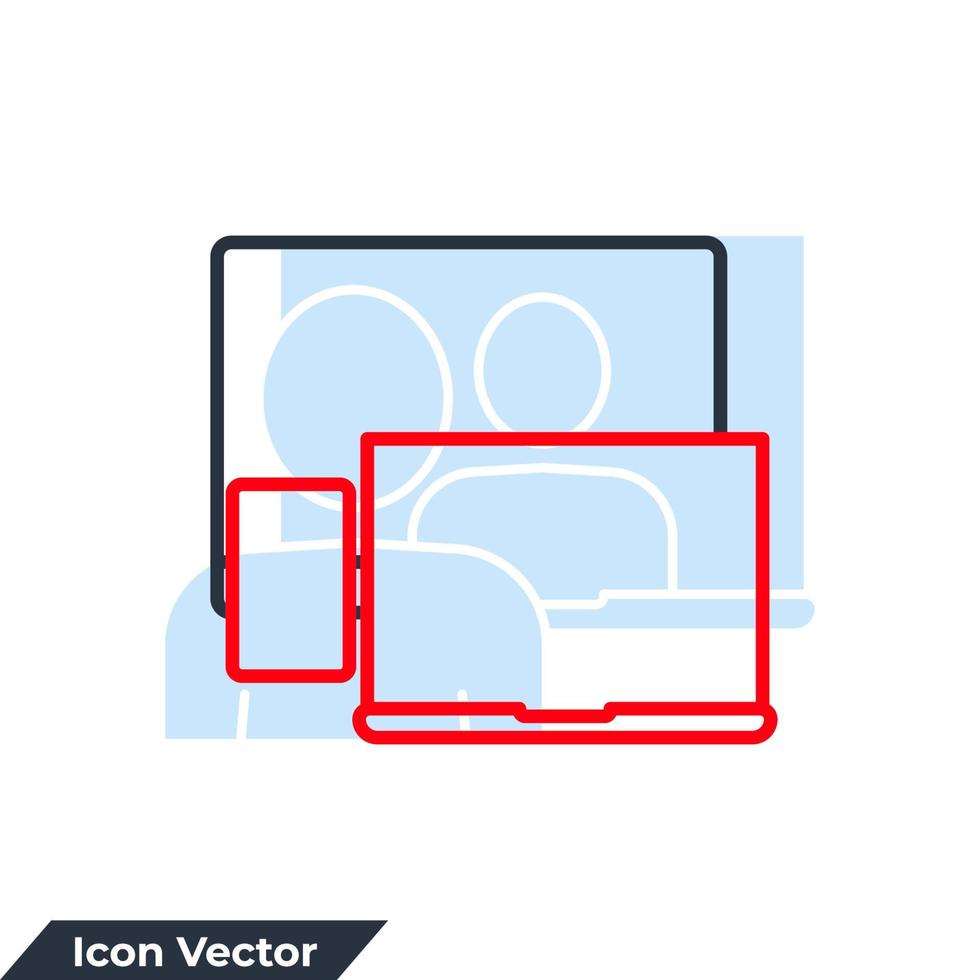 Ilustración de vector de logotipo de icono de respuesta. plantilla de símbolo de dispositivos y electrónica para la colección de diseño gráfico y web