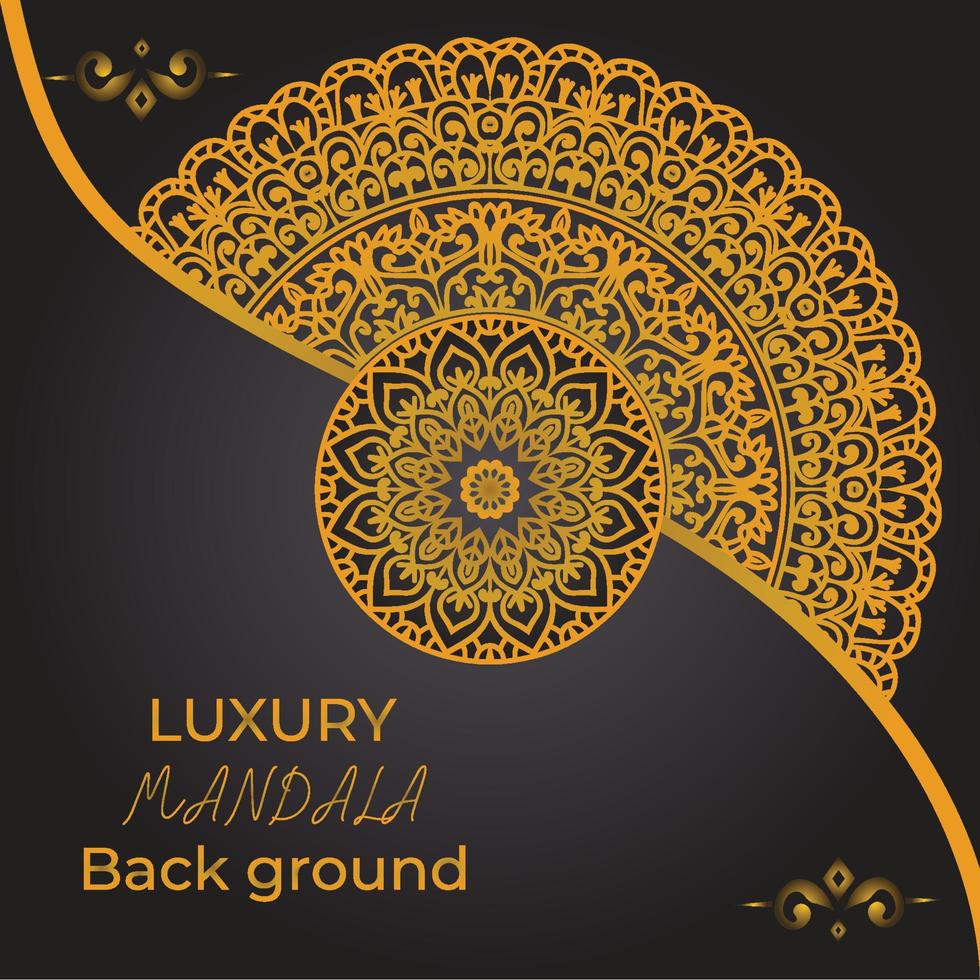 Luxury ornamental mandala design background vector