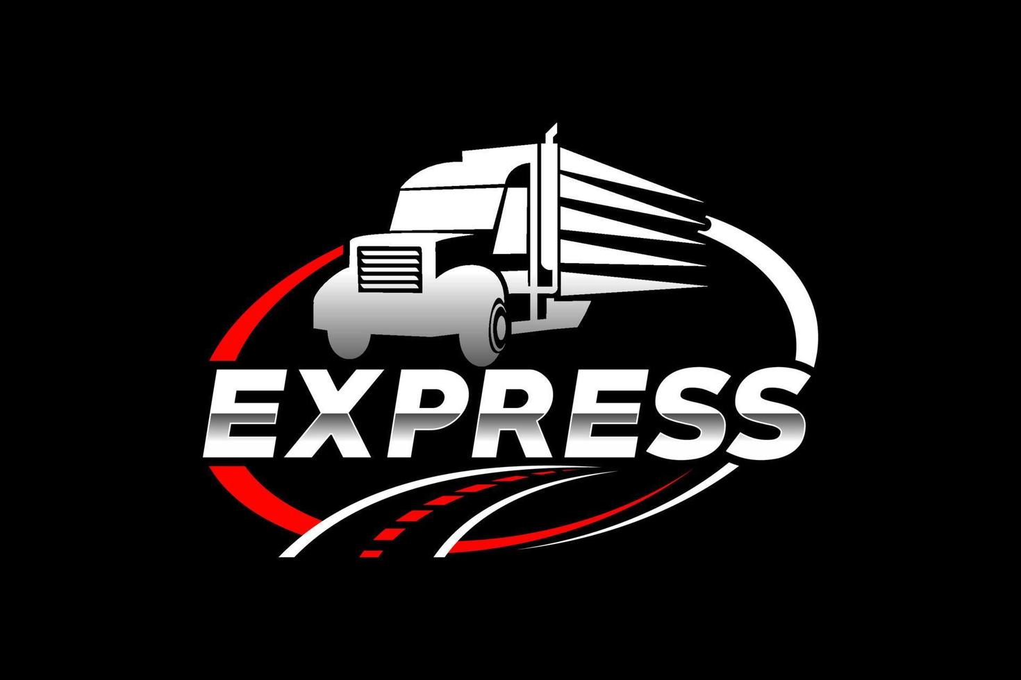 Truck silhouette abstract logo template vector. suitable for cargo logo, delivery cargo trucks, Logistic logo vector
