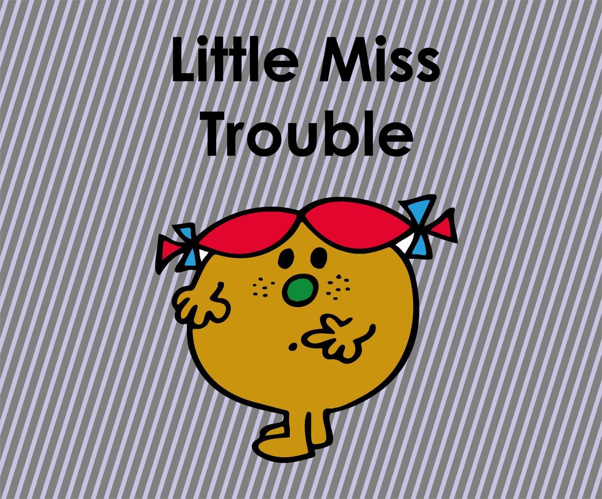 little miss trouble graphic design vector illustration