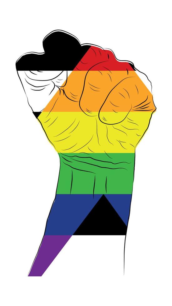 bandera del orgullo de los aliados rectos. bandera de la comunidad lgbt. vector