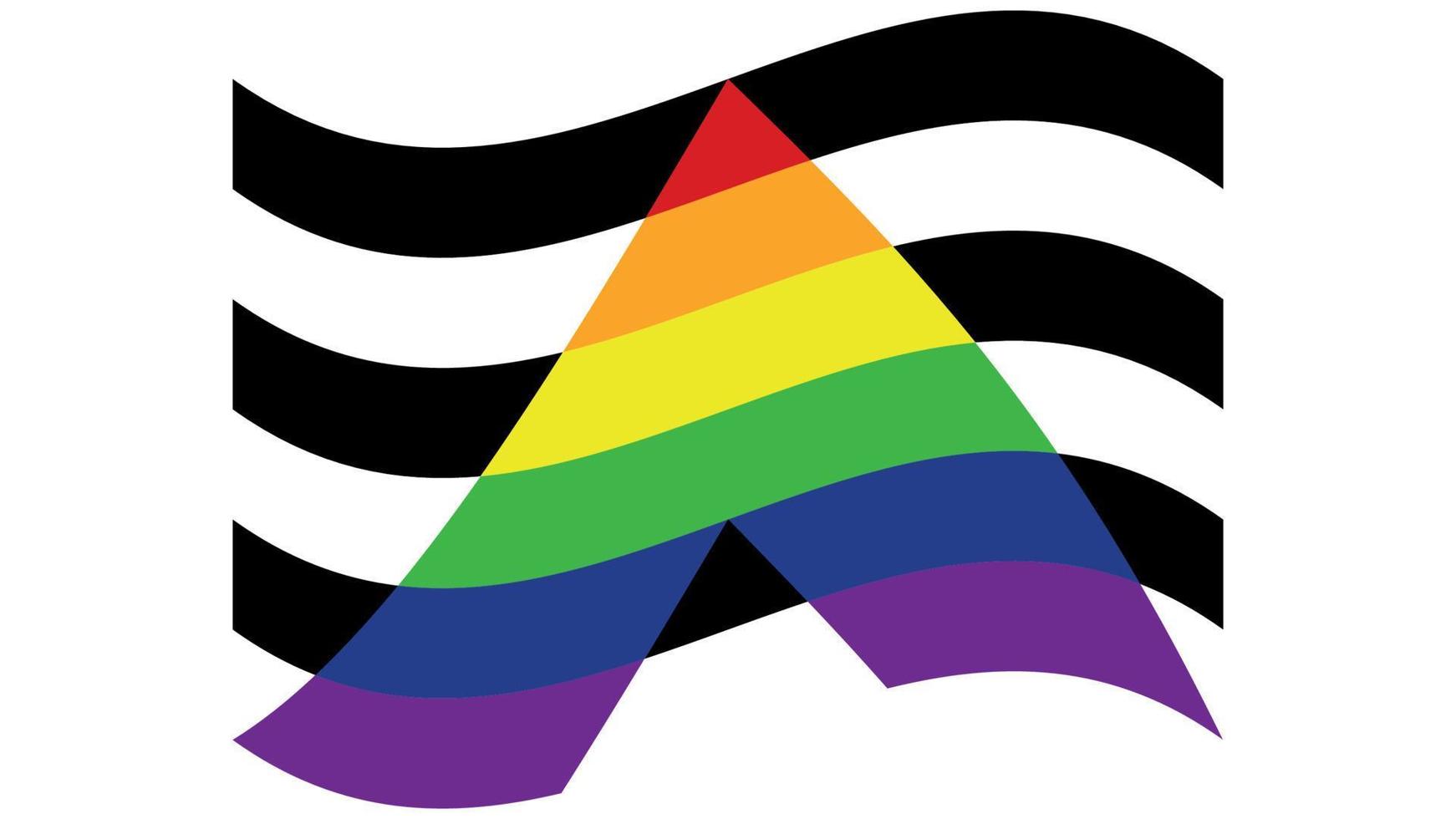 Straight Allies pride flag. LGBT community flag. vector