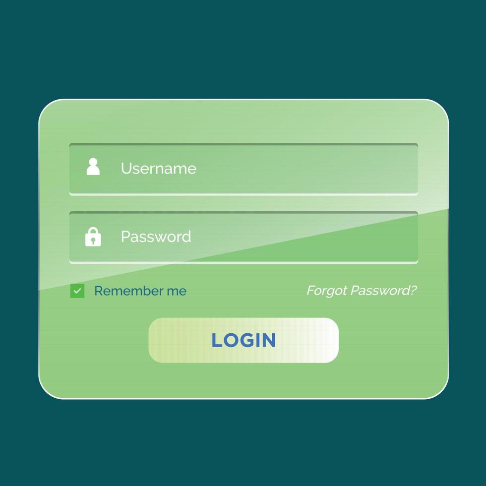 ogin panel, modern login page design template vector