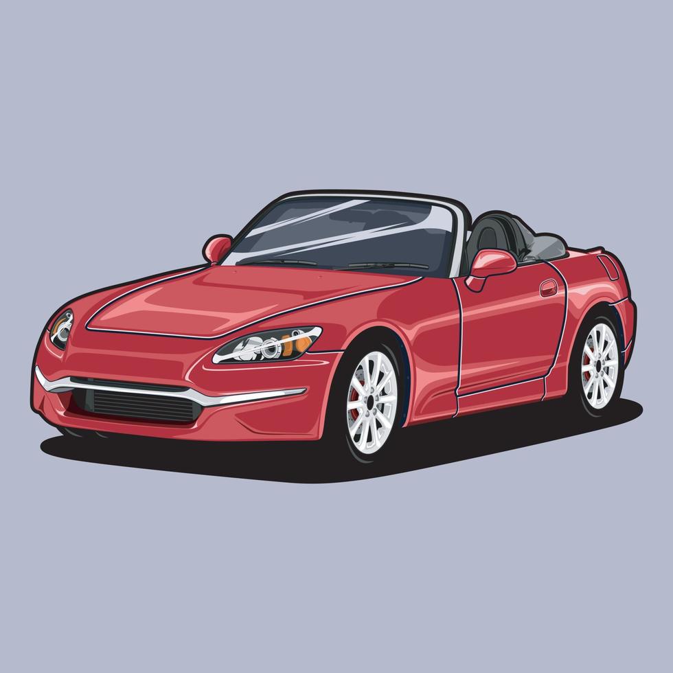 Perspective view car vector illustration for conceptual design