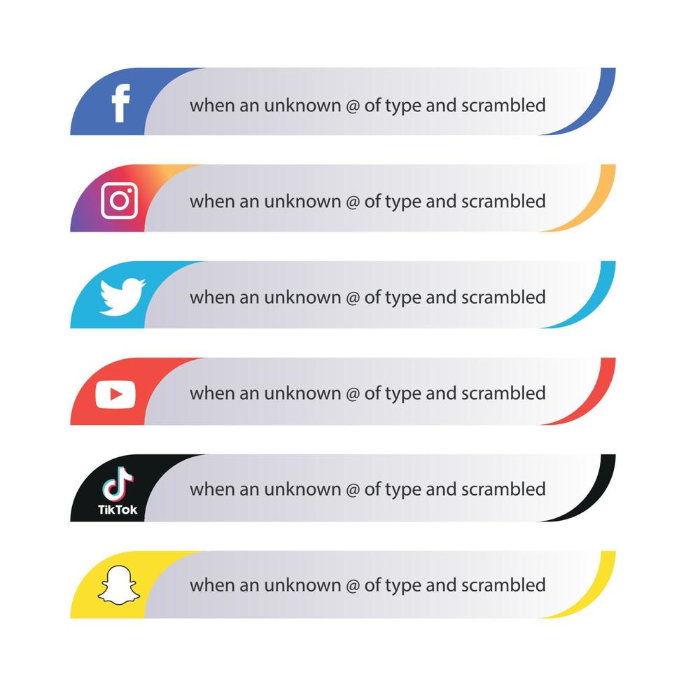 Social media icons set Logo Vector Illustrator