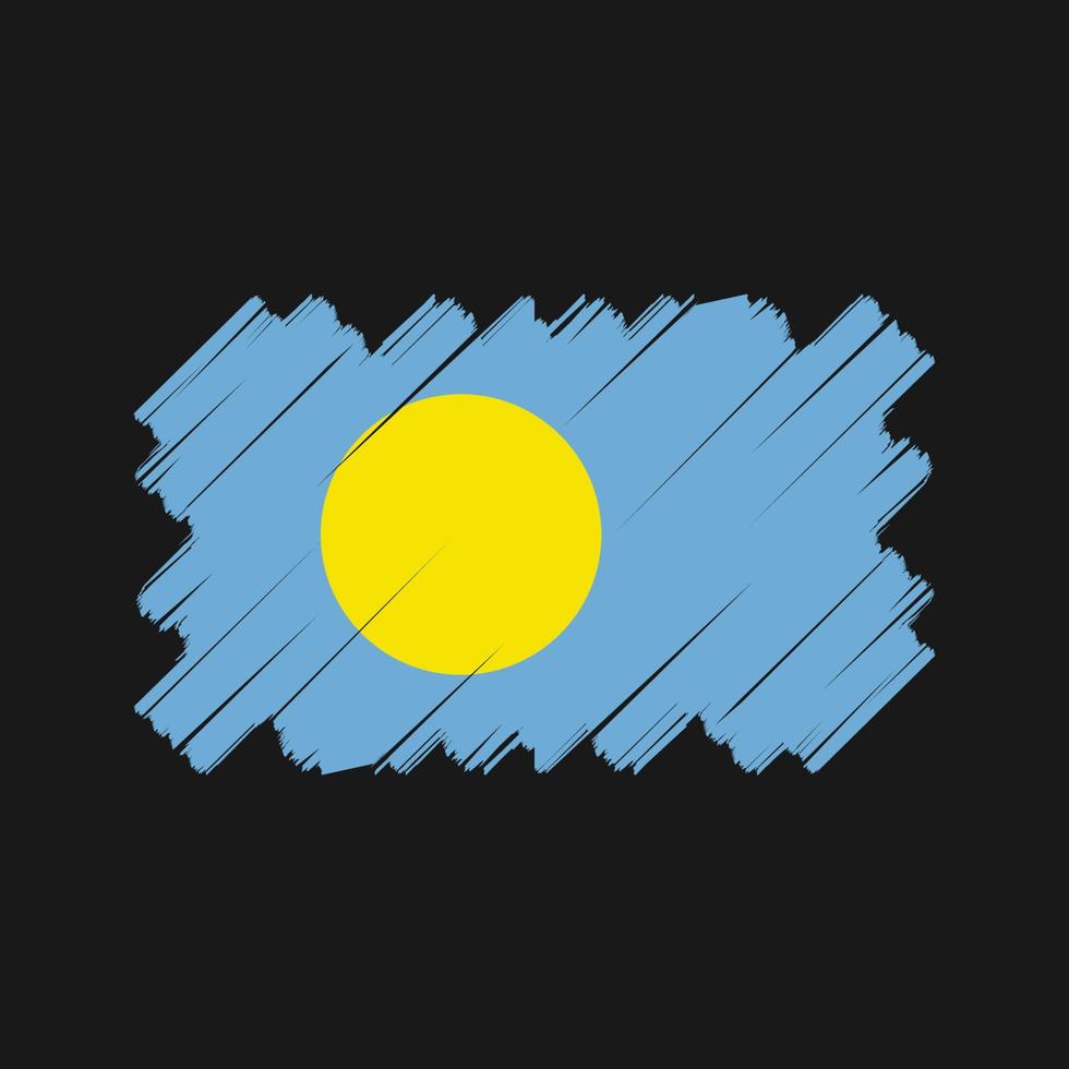 Palau Flag Vector Design. National Flag