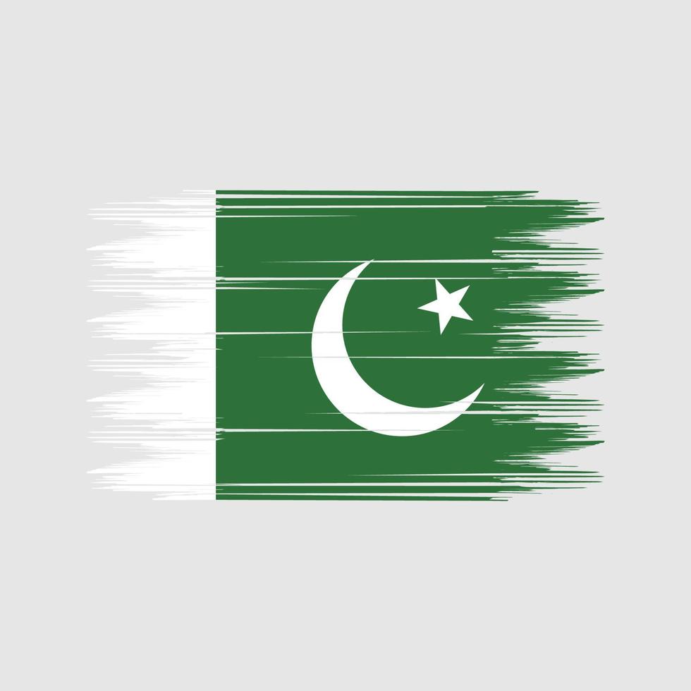 vector de pincel de bandera de pakistán. vector de pincel de bandera nacional