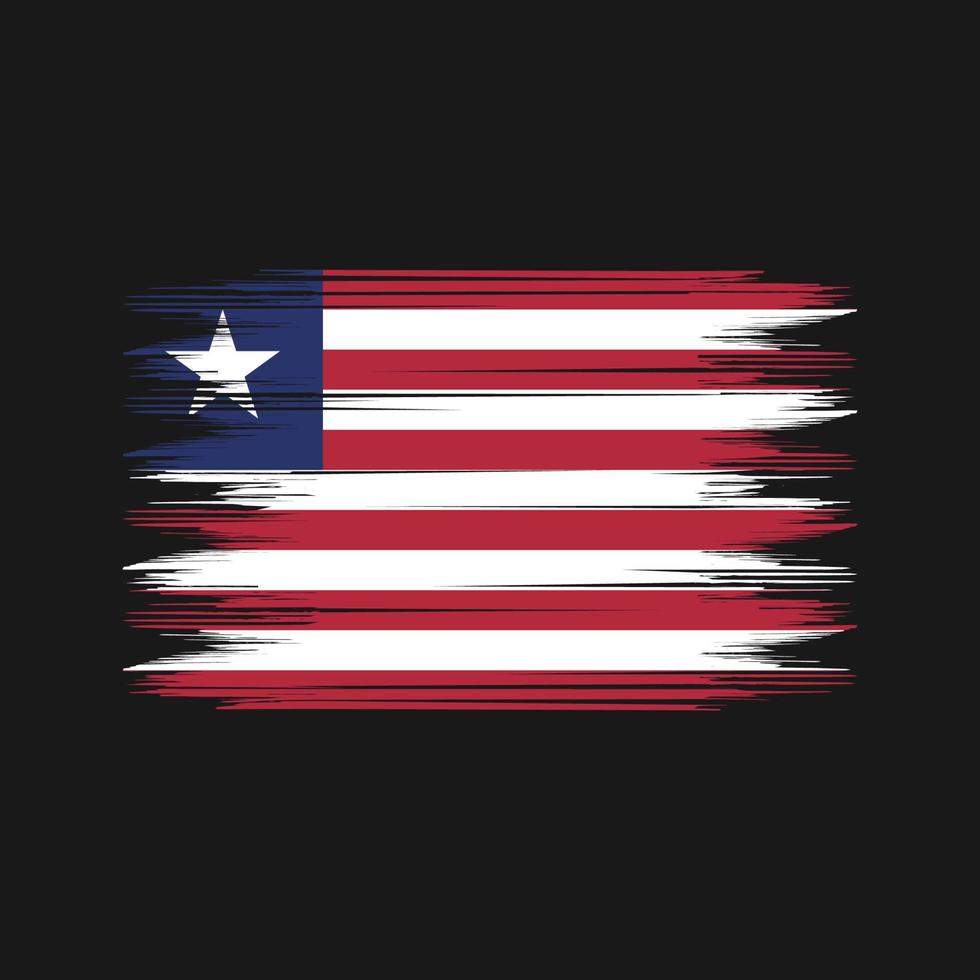 vector de pincel de bandera de liberia. vector de pincel de bandera nacional