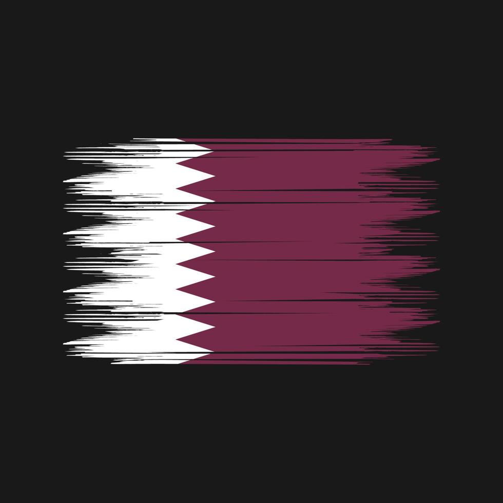 vector de pincel de bandera de qatar. vector de pincel de bandera nacional