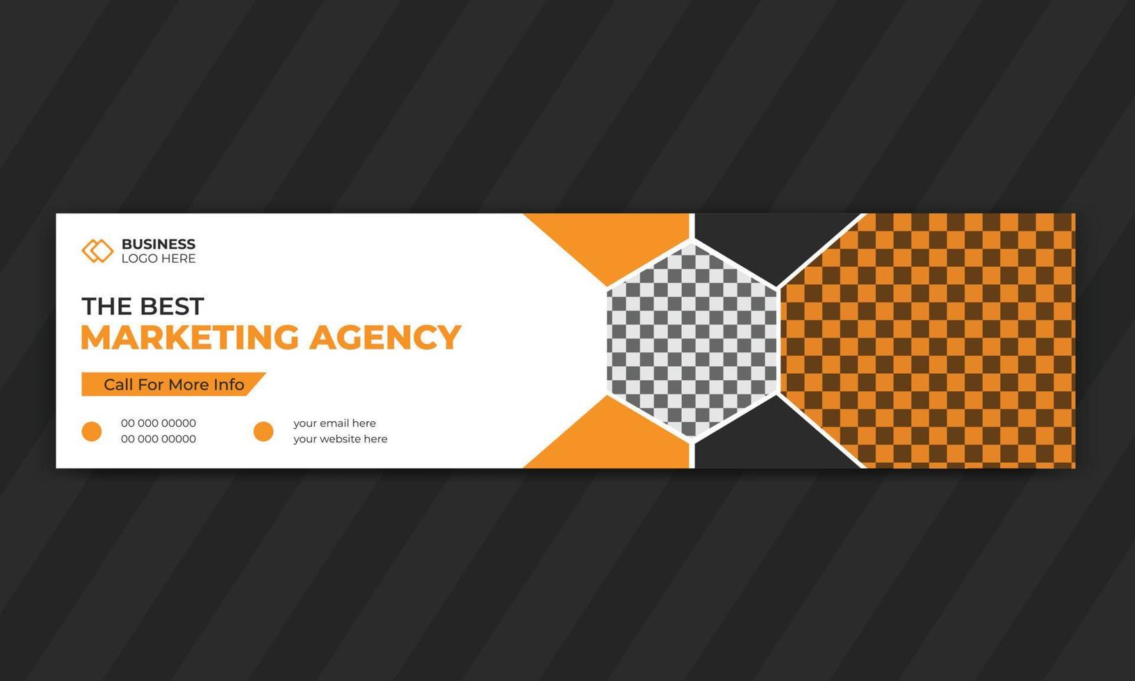 Digital marketing corporate linkedin banner or social media cover design template. vector