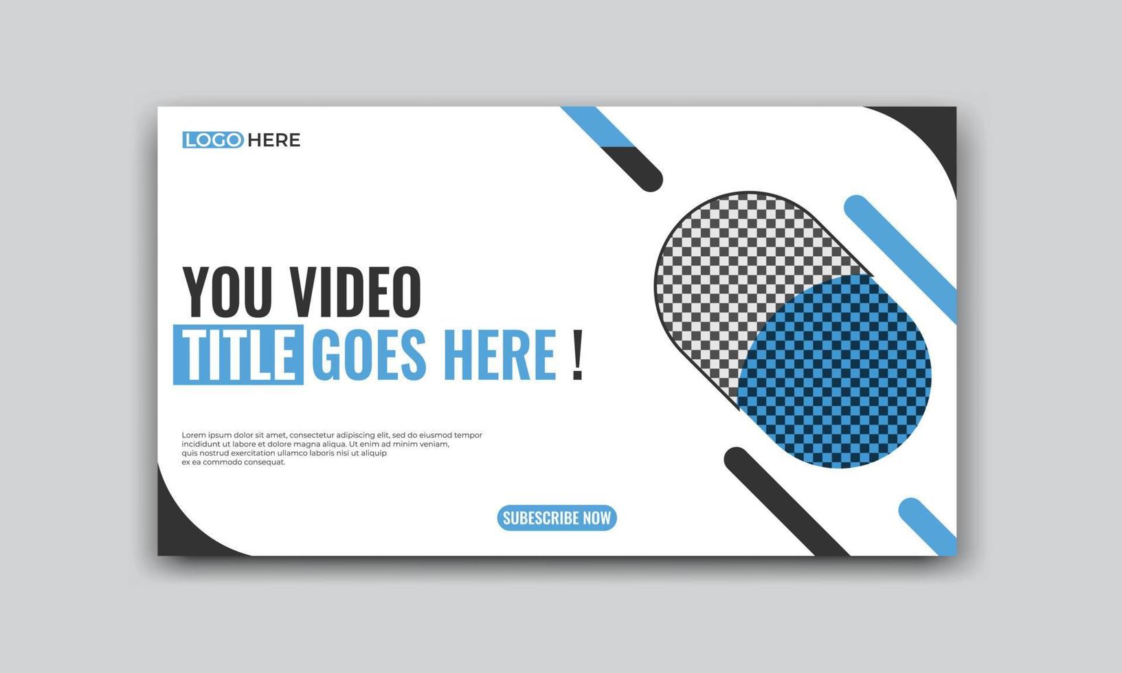 Corporate video thumbnail and web banner design template vector