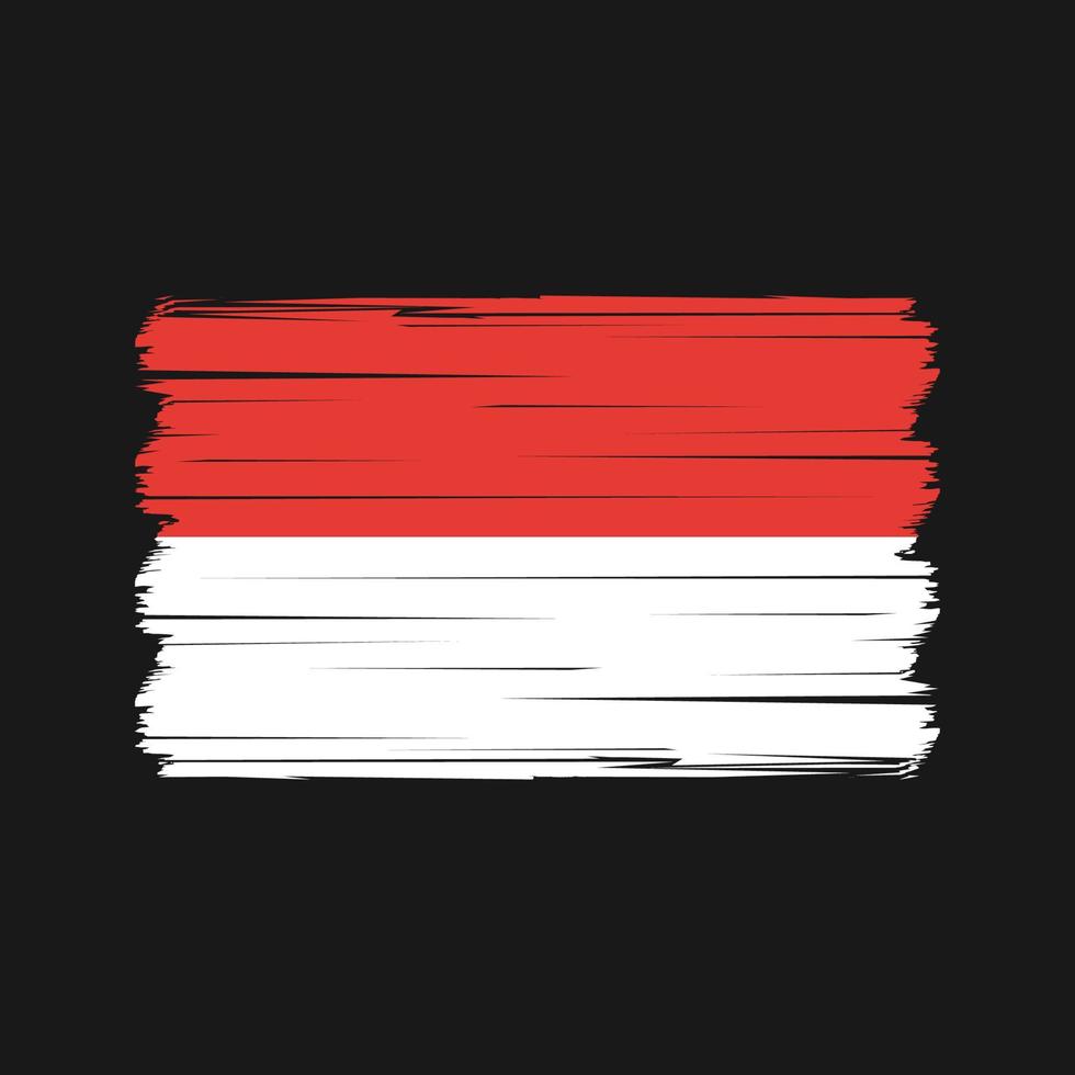 Indonesia or Monaco Flag Vector. National Flag Vector