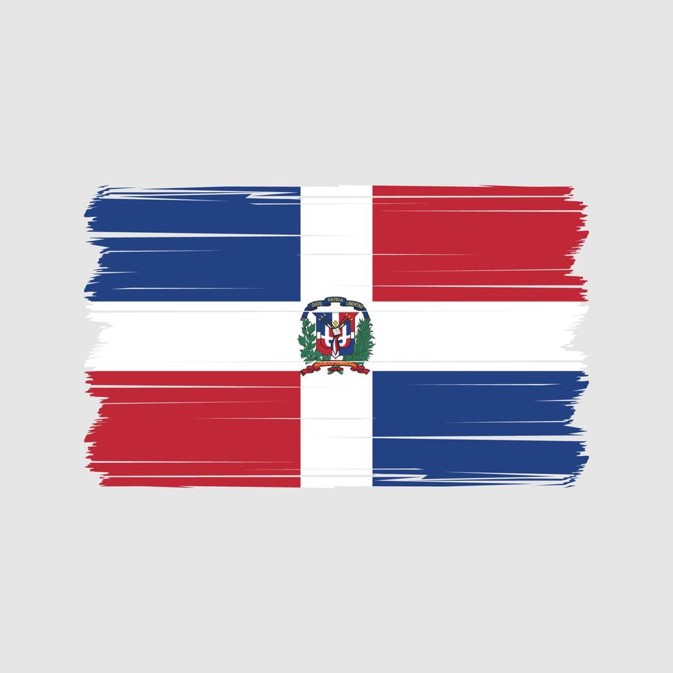 vector de la bandera de la república dominicana. bandera nacional Vectores