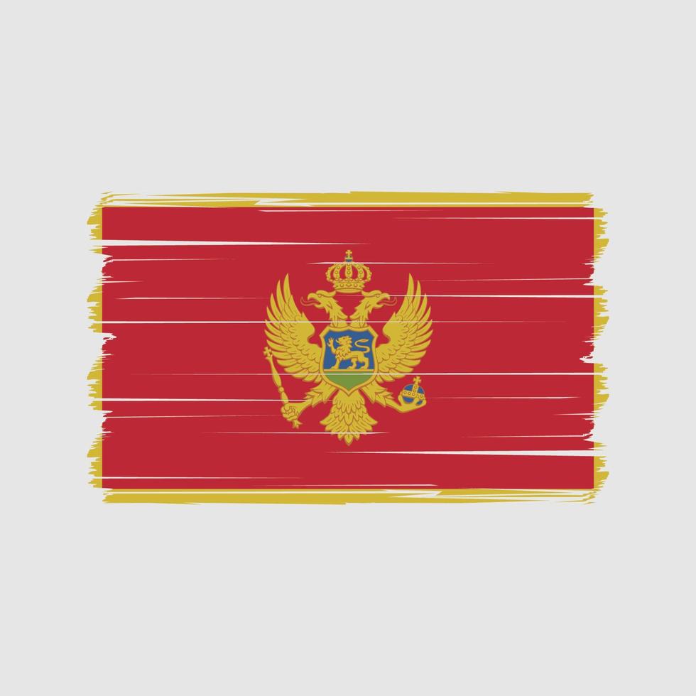 vector de la bandera de montenegro. bandera nacional Vectores