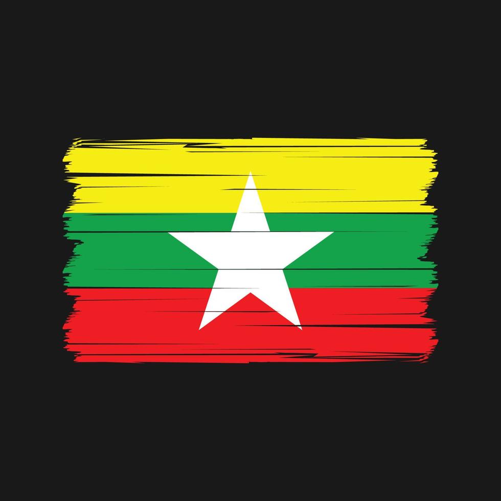 Myanmar Flag Vector. National Flag Vector