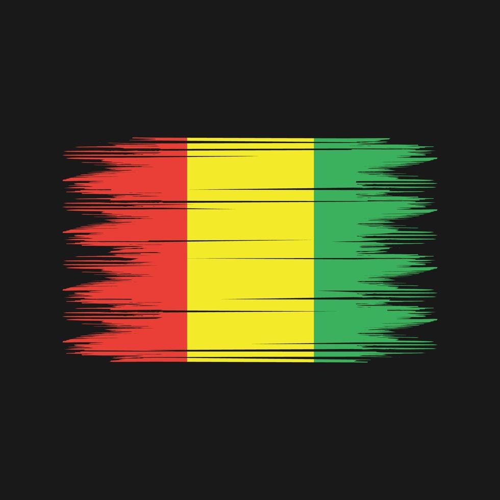 Guinea Flag Brush Vector. National Flag Brush Vector