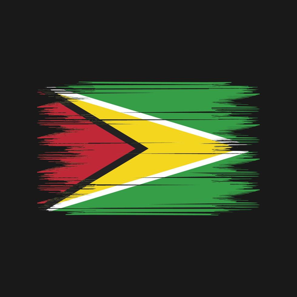 Guyana Flag Brush Vector. National Flag Brush Vector