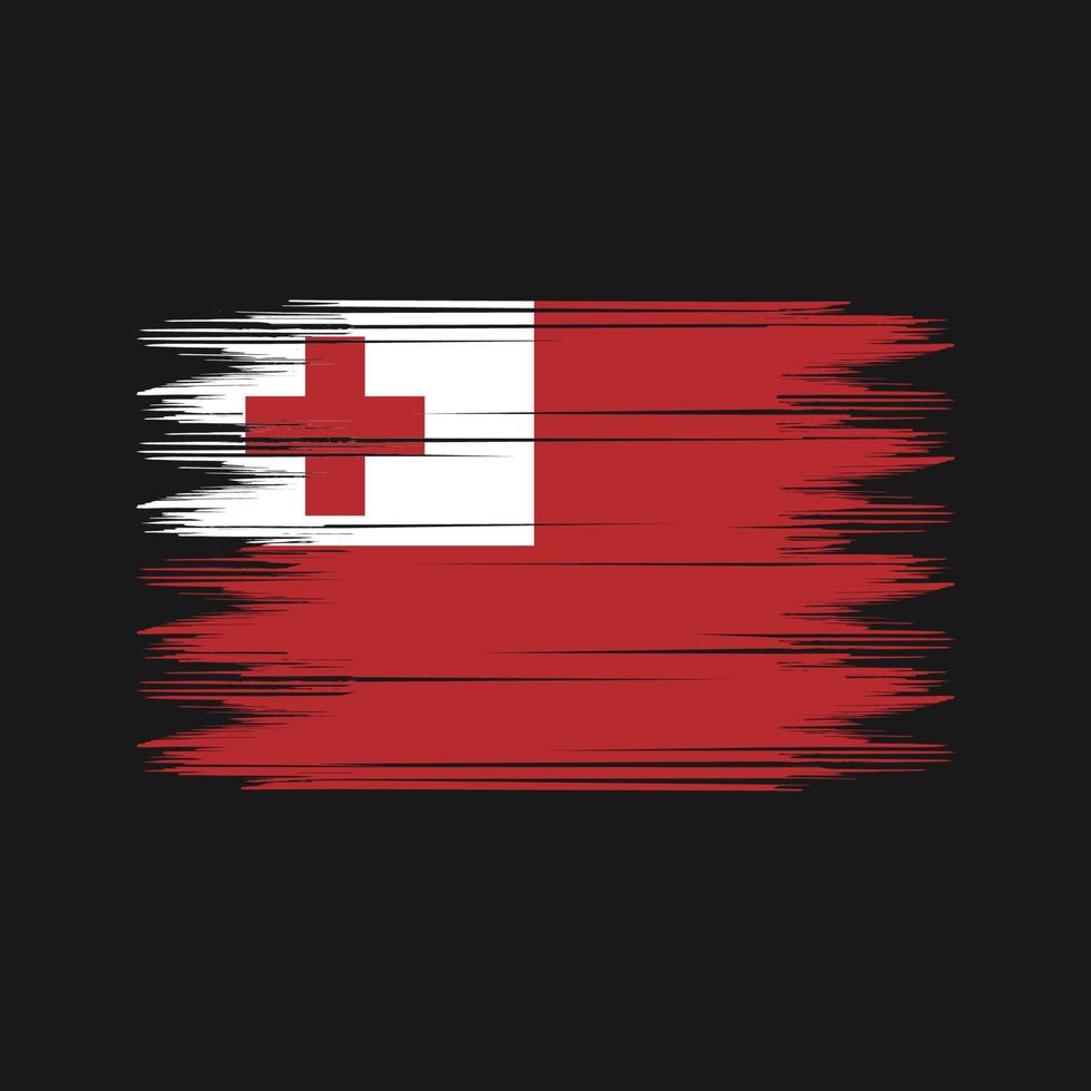 Tonga Flag Brush Vector. National Flag Brush Vector