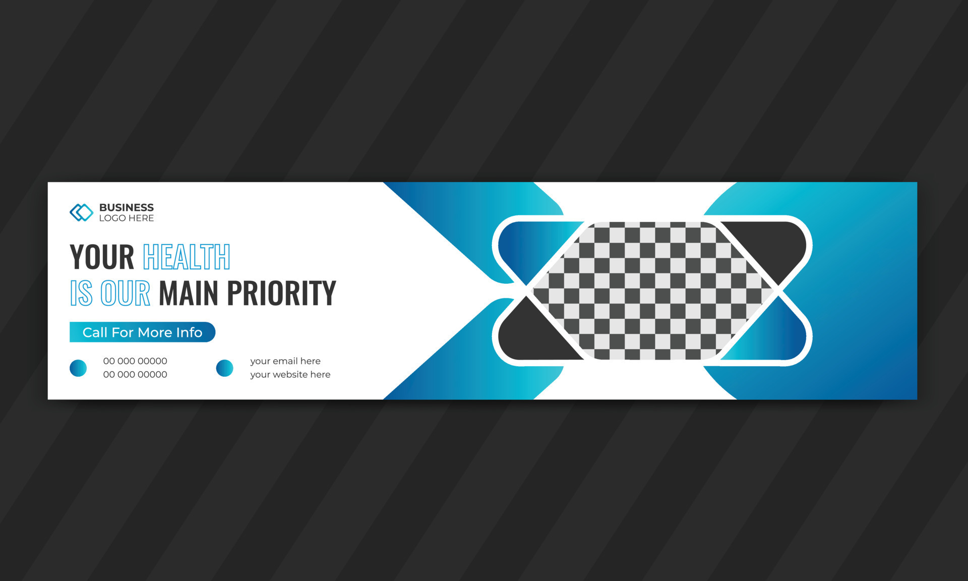 Gradient color linkedin cover and banner design template,  banner