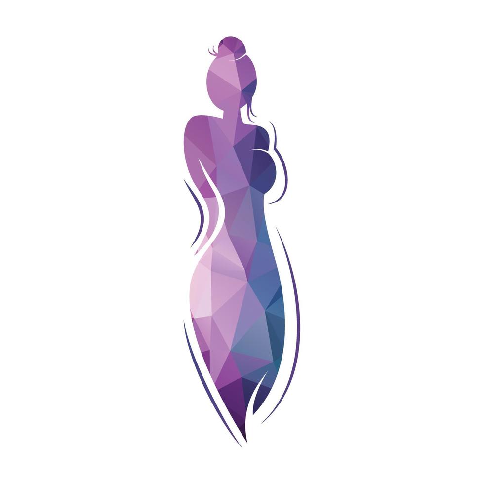 hermosa plantilla de diseños de logotipo de mujer de moda. logo de belleza natural, yoga y masaje. vector