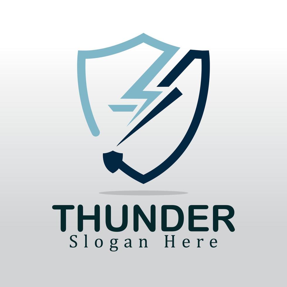 Lightning bolt logo concept. lightning thunderbolt electricity logo design template vector