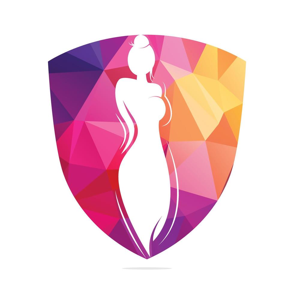 hermosa plantilla de diseños de logotipo de mujer de moda. logo de belleza natural, yoga y masaje. vector