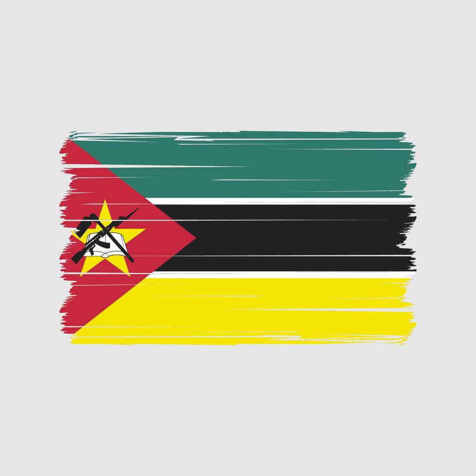 vector de la bandera de mozambique. bandera nacional Vectores