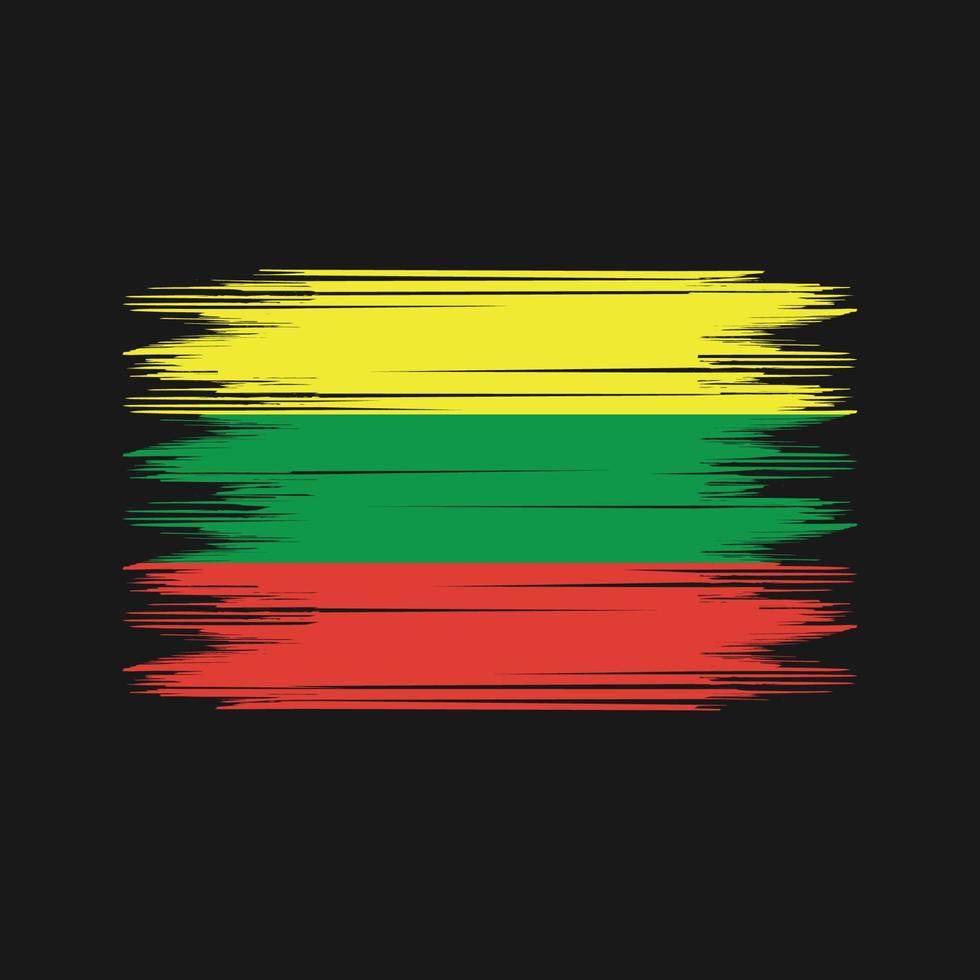 Lithuania Flag Brush Vector. National Flag Brush Vector