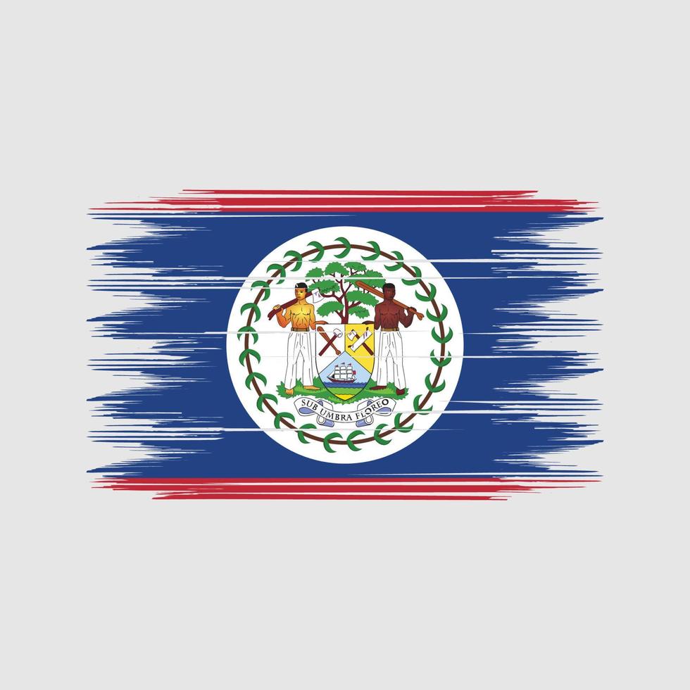 vector de pincel de bandera de Belice. vector de pincel de bandera nacional