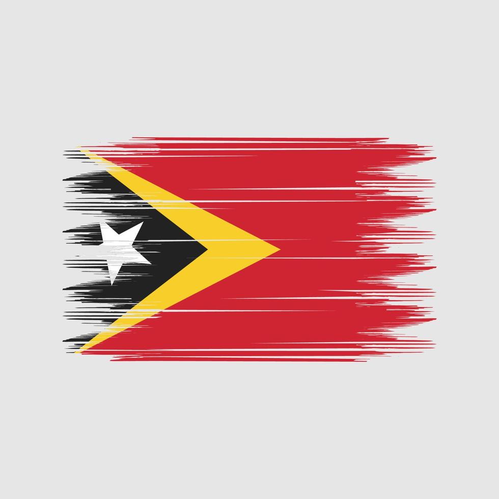 vector de pincel de bandera de timor oriental. vector de pincel de bandera nacional