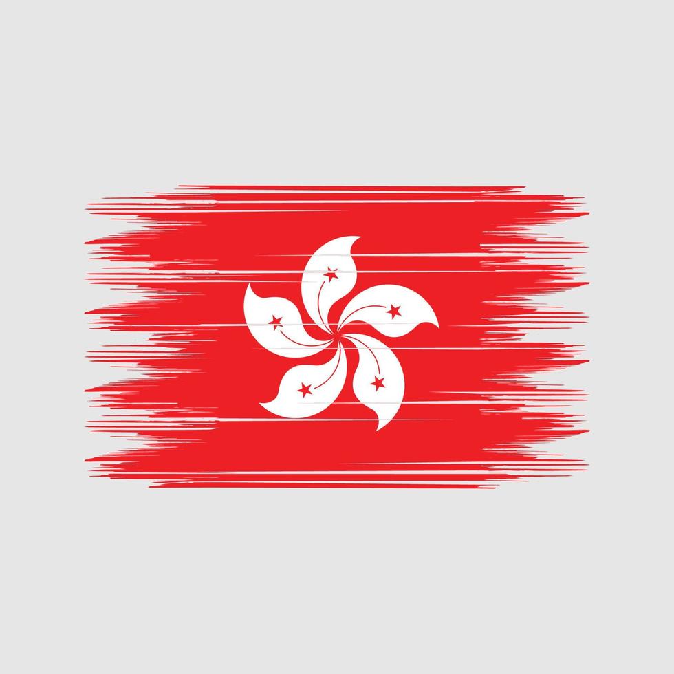 Hong Kong Flag Brush Vector. National Flag Brush Vector