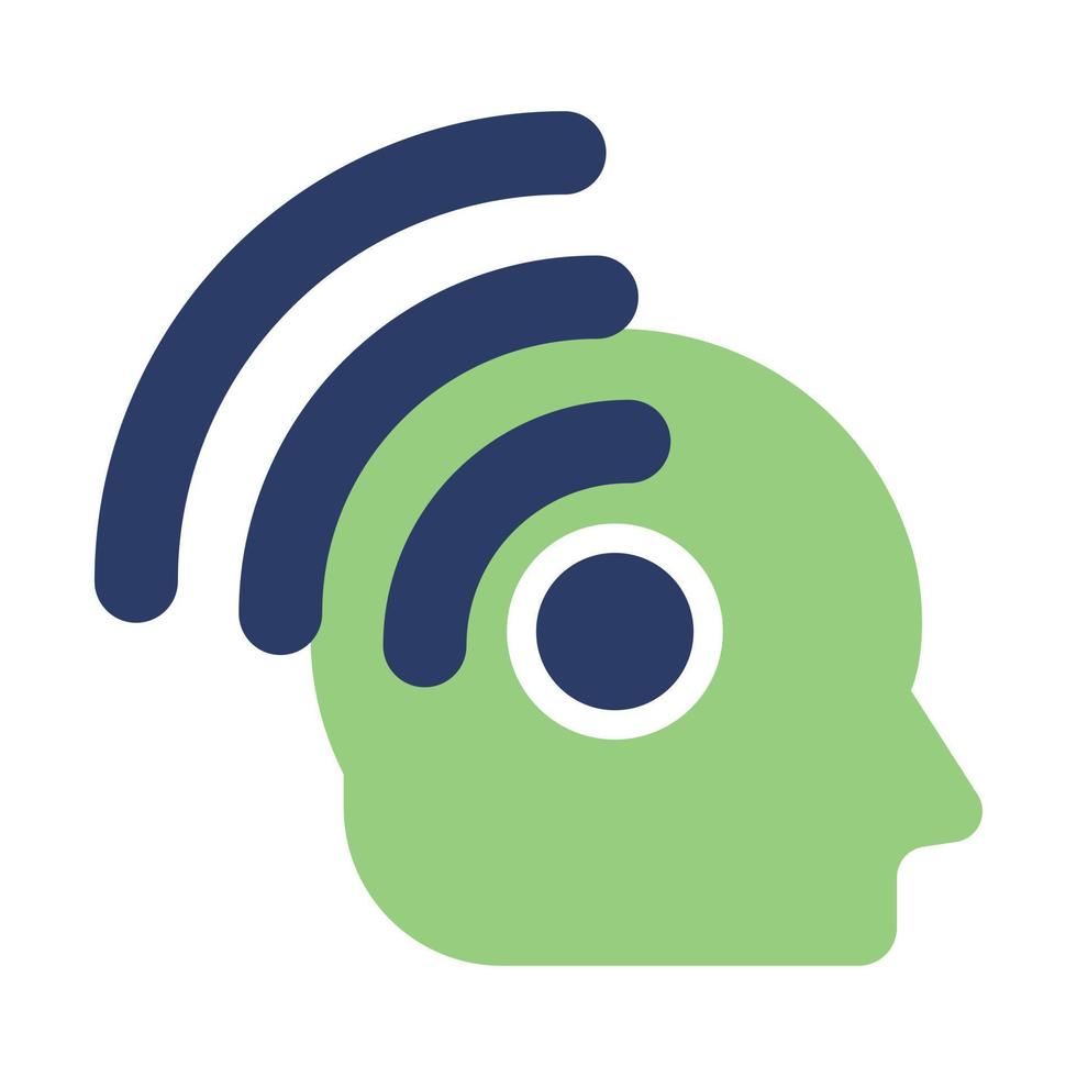 Head connection Logo Icon Design. Wifi and head combination design. vector