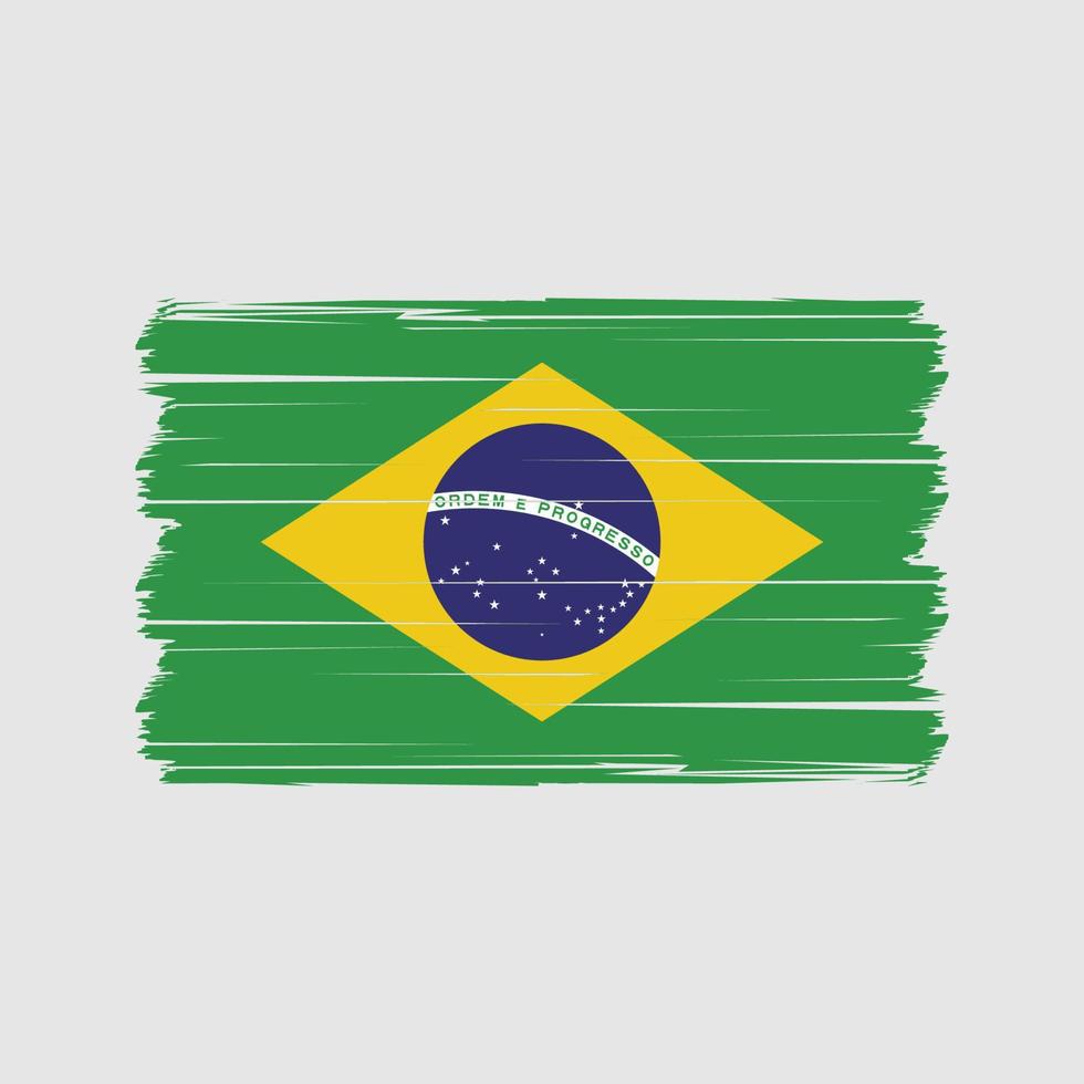 vector de la bandera de brasil. bandera nacional Vectores
