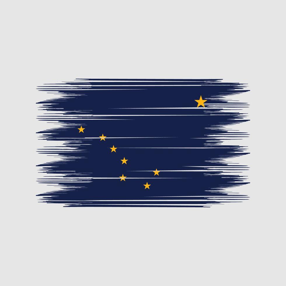 vector de pincel de bandera de alaska. vector de pincel de bandera nacional