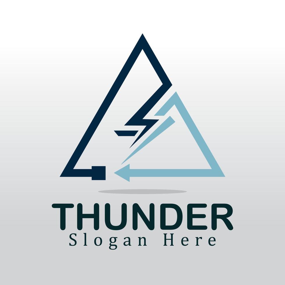 Lightning bolt logo concept. lightning thunderbolt electricity logo design template vector