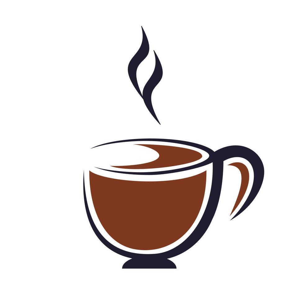 plantilla de diseño de logotipo de té simple y caliente. diseño vectorial del logotipo de la taza de té. vector