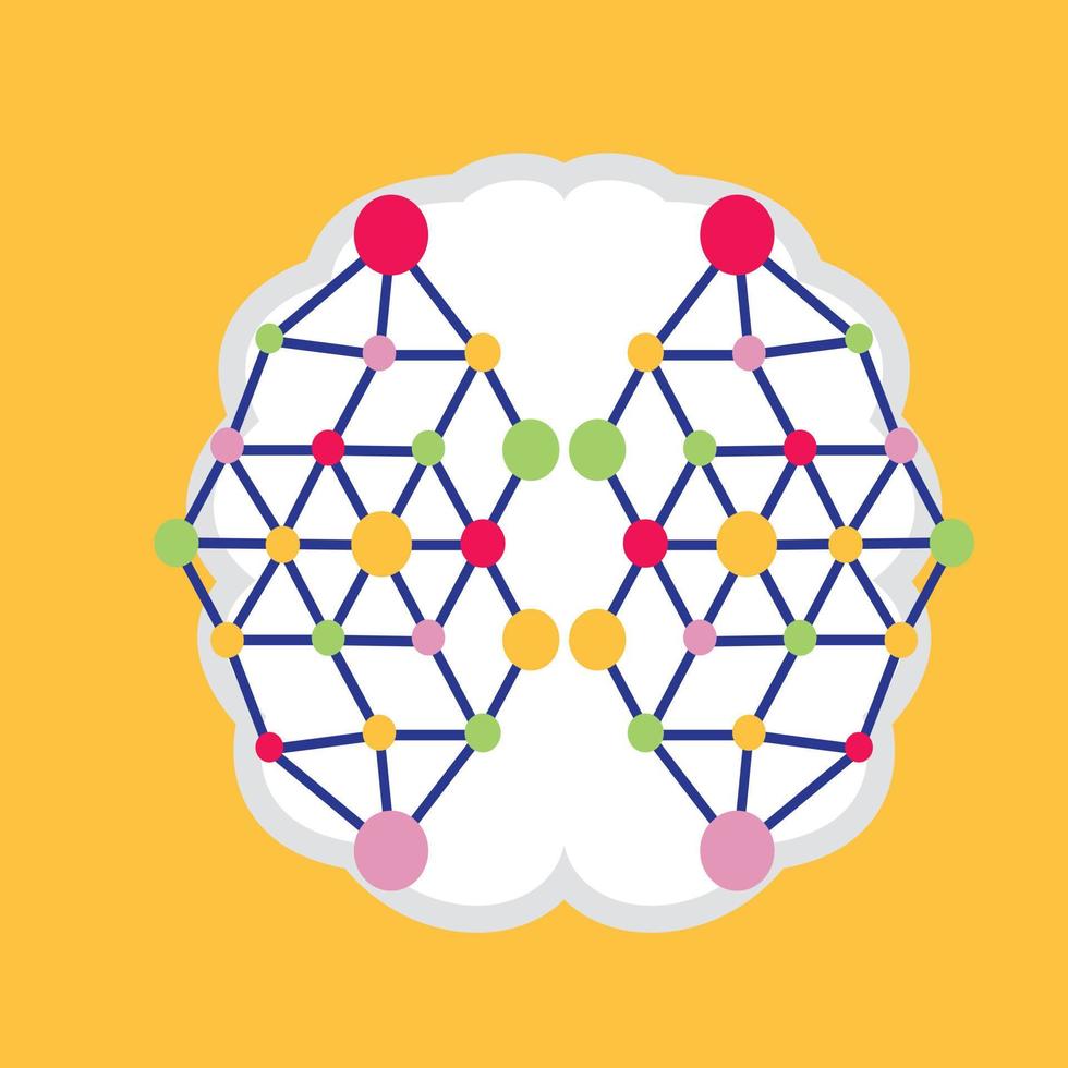 diseño del logotipo de conexión cerebral. plantilla de logotipo de cerebro digital. vector