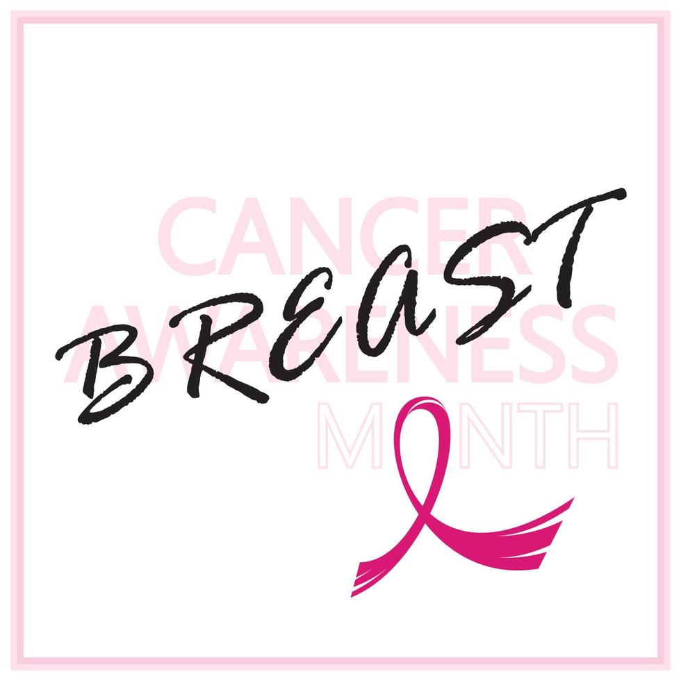 Breast cancer awareness banner. Breast cancer awareness month simple modern poster background design. vector