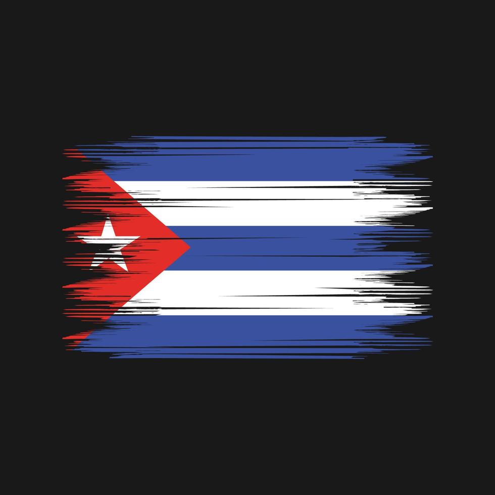 Cuba Flag Brush Vector. National Flag Brush Vector